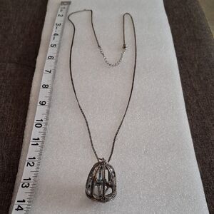 Bird Cage Pendant Necklace